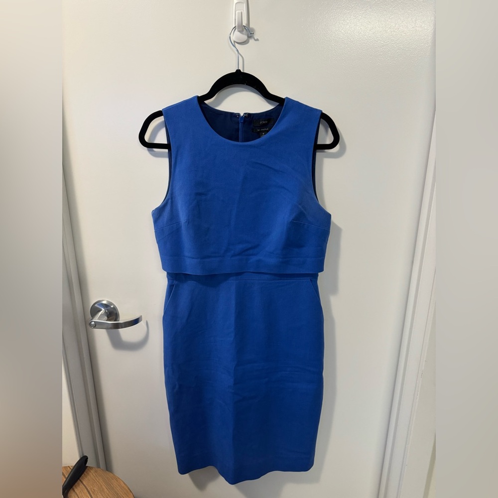 J. Crew Sleeveless going-places dress in bi-stretch cotton | Pink | Size: 8
